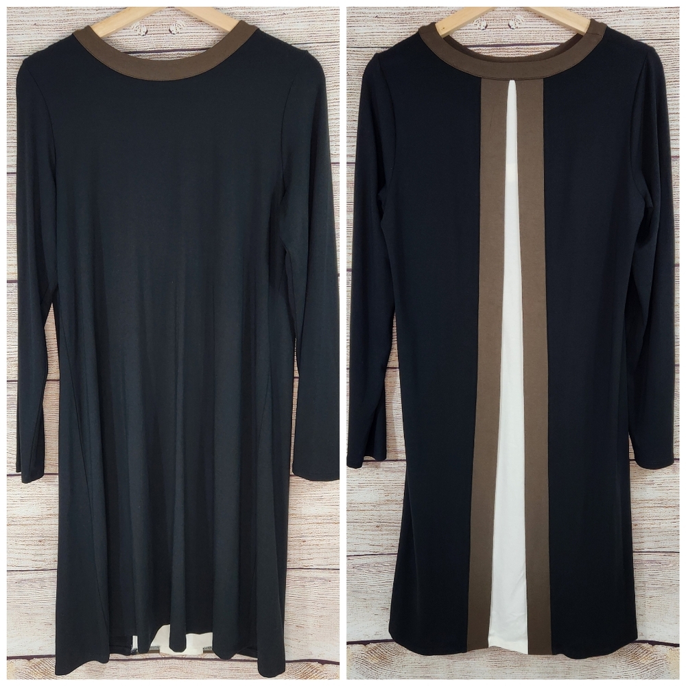 NWT J.Jill Wearever Collection Black Dress Long Sleeve Small